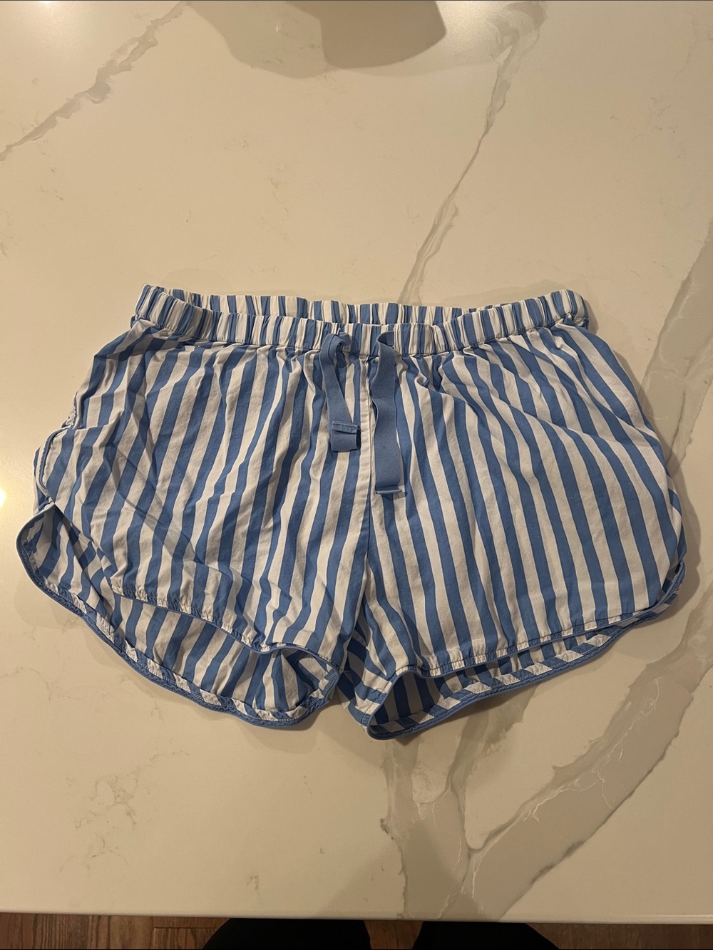 LAKE Pajamas Blue and White Striped Women’s Boxer Shorts